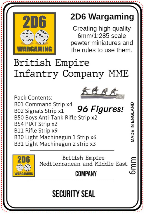 British Empire Infantry Company MME PACK
