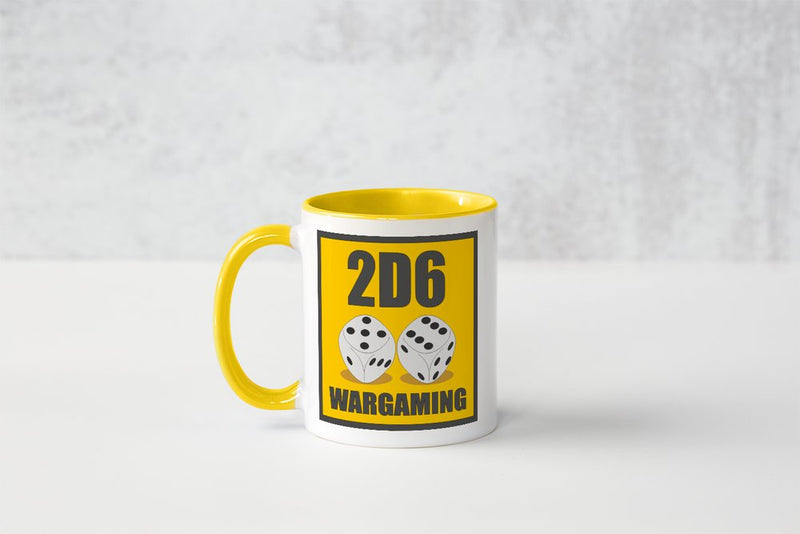 Mug Yellow/White 2D6