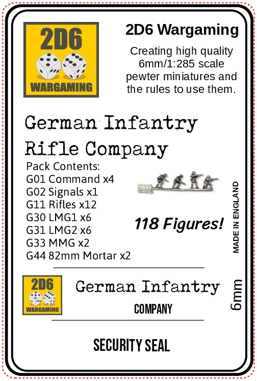 Ger Inf Rifle Company PACK