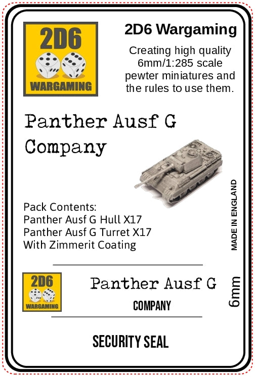 Ger Panther Ausf G Company Pack