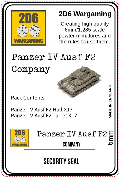 Panzer IV Ausf F2 Company PACK